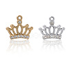 40Pcs 2 Colors Alloy Crystal Rhinestone Pendants FIND-SC0016-45-5