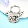 Flat Round Alloy Keychain KEYC-YW00090-02-1
