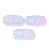 Spray Painted Transparent Glass Connector Charms X1-GLAA-H035-06G-1