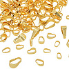 120Pcs 4 Styles Brass Snap on Bails KK-TA0009-24G-2