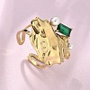 304 Stainless Steel Cuff Rings for Women RJEW-D302-03G-10-4