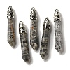 Natural Map Stone Pointed Big Pendants G-Z055-01P-22-1