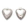 Non-Tarnish 316 Stainless Steel Locket Pendants X-STAS-O135-06P-2