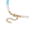 Alloy Enamel Evil Eye Pendant Necklace with Crystal Rhinestone NJEW-JN04206-4