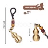 Detachable Brass Gourd Feng Shui Hanging Ornament for Wealth & Success KEYC-WH0036-17G-2