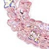 Transparent Glass Beads Strands GL-CBAAE04-02I-3