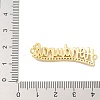 Brass Clear Cubic Zirconia Word Honduras Connector Charms KK-K293-40G-02-3