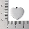 Non-Tarnish 304 Stainless Steel Pendants STAS-D025-01P-02-3