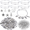 DIY Adjustable Iron Expandable Bangle Making Kits DIY-BM0001-14P-1