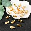 SHEGRACE Brass Ribbon Crimp Ends XGR0063G-58G-4