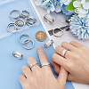 18Pcs 9 Size 201 Stainless Steel Grooved Finger Ring for Men Women STAS-UN0045-60B-P-4