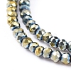 Electroplate Glass Beads Strands X-EGLA-F149-FP-09-3