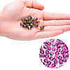 Two Tone Transparent Spray Painted Acrylic Beads X-ACRP-T005-26-M-4