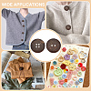 100Pcs 2 Styles Coconut Buttons BUTT-UN0001-36-5