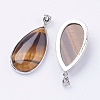 Natural Tiger Eye Big Pendants X-G-I184-02-2