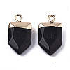 Natural White Jade Pointed Pendants G-N326-34A-2