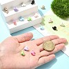 16Pcs 8 Colors Baking Paint Zinc Alloy Beads FIND-CJ0004-72-4
