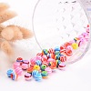 Round Resin Stripe Beads X-RB062-3