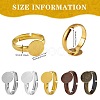 60Pcs 5 Colors Adjustable Brass Ring Components FIND-SZ0002-23-NR-2