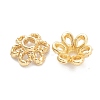 Rack Plating Alloy Flower Bead Caps X-KK-J277-13G-2