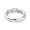 Adjustable Brass Micro Pave Cubic Zirconia Cuff Rings RJEW-L098-007-P-4