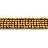 Electroplate Glass Beads Strands GLAA-H021-01B-FP04-2