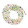 Electroplate Glass Beads Strands X-EGLA-B011-04A-04-2