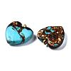 Assembled Bronzite and Synthetic Turquoise Pendants X-G-T111-04C-7