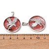 Cherry Quartz Glass Pendants GG-CBA040B-02P-01-2