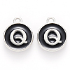 Platinum Plated Alloy Charms X-ENAM-S118-02Q-P-1