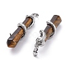 Natural Tiger Eye Big Pointed Pendants G-F696-B09-3