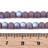 Frosted Opaque Glass Beads Strands GLAA-T032-P4mm-MBB15-4