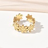 Adjustable 304 Stainless Steel Cuff Open Rings for Women RJEW-Z122-03G-04-2