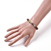 Dyed Wood Round Beads Stretch Bracelets BJEW-JB04839-4