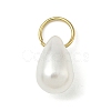 Teardrop Imitation Pearl Acrylic Pendants PALLOY-JF04397-3