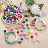 100Pcs Silicone Beads Round Rubber Bead 15MM Loose Spacer Beads for DIY Supplies Jewelry Keychain Making JX452A-4