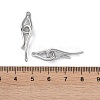 Brass Hook and Eye Clasps KK-B087-18P-3