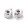 Anti-Tarnish Rhodium Plated 925 Sterling Silver Crimp Beads STER-D035-01P-3