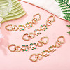 4Pcs 4 Colors Cat Back Shaped Alloy Enamel Heart Link Bag Strap AJEW-TAC00035-5
