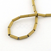 Tube Electroplate Non-magnetic Synthetic Hematite Bead Strands G-S203-22F-2