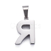 Non-Tarnish 304 Stainless Steel Letter Pendants STAS-H127-R-P-2