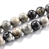 Round Natural Polychrome Jasper/Picasso Stone/Picasso Jasper Beads Strands G-O199-03C-1