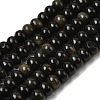 Natural Golden Sheen Obsidian Beads Strands G-A280-A15-01-2
