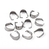 Tarnish Resistant 304 Stainless Steel Snap on Bails STAS-R048-9x7mm-5