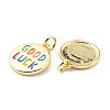 Brass Enamel Pendants X-KK-K250-25G-2