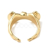 Brass Open Cuff Ring RJEW-C037-04G-3