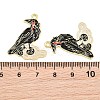 Alloy with Black Enamel Pendants AL-CBA2919-02G-05-3