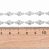 5.5MM 304 Stainless Steel Flower Link Chain Necklaces NJEW-P346-01P-5