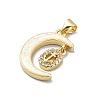 Brass Micro Pave Clear Cubic Zirconia Pendants KK-A221-18C-G-2