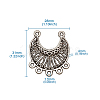 Tibetan Style Alloy Chandelier Components Links PALLOY-TA0001-21AS-7